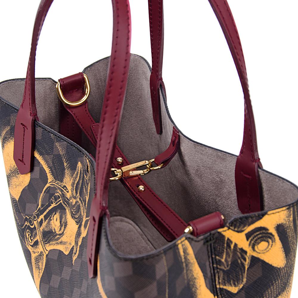 Loup Noir MINI SHOPPER Brown/Saffron