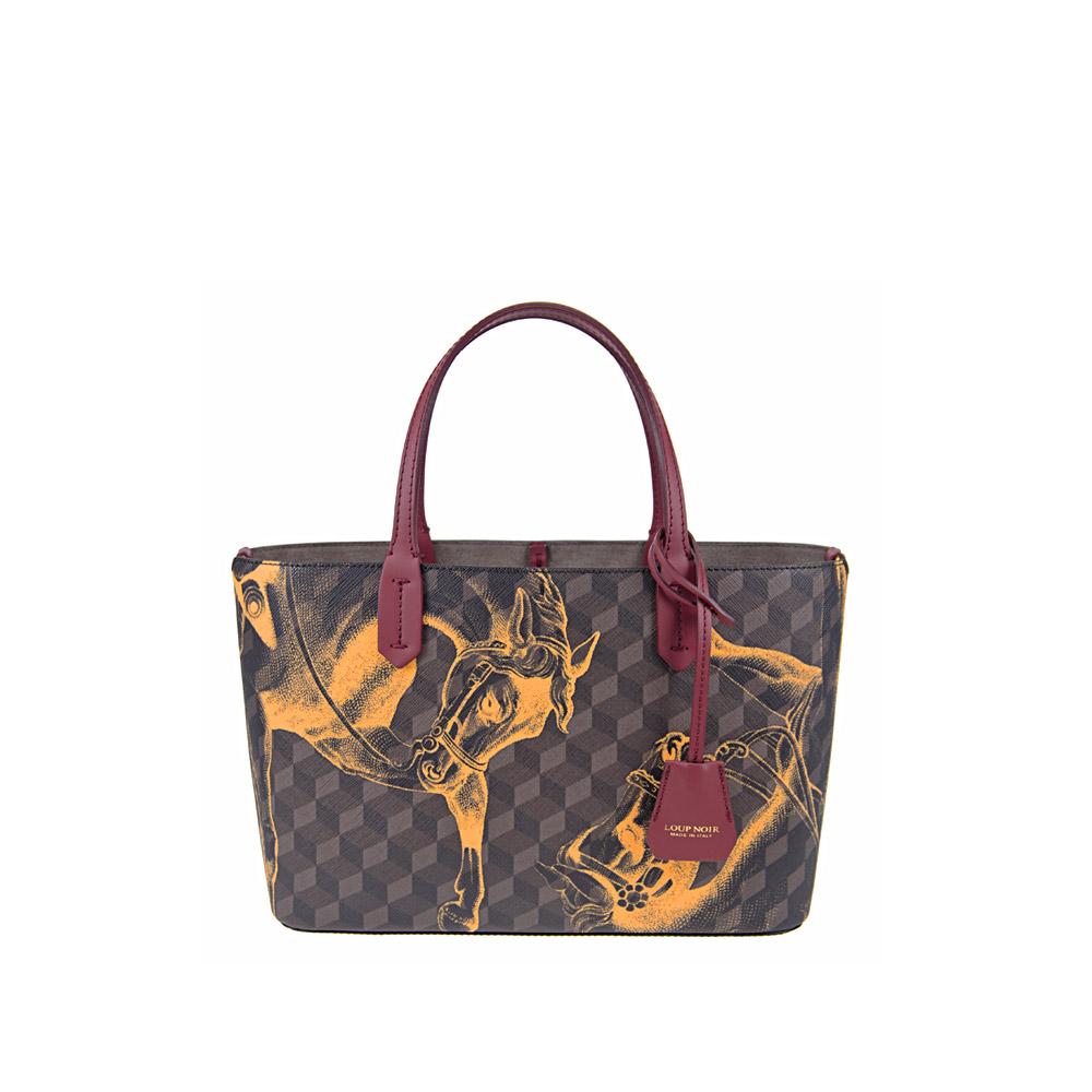 loup noir MINI SHOPPER Brown/Saffron