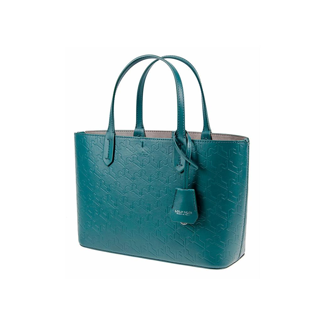 Loup Noir MINI SHOPPER Monogram Petrol