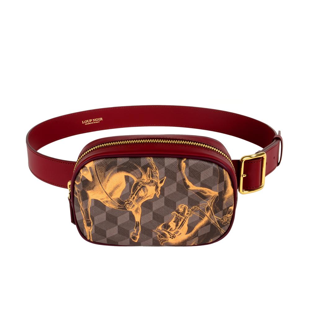 loup noir NAPOLI BAG CHEVAL Brown/Saffron