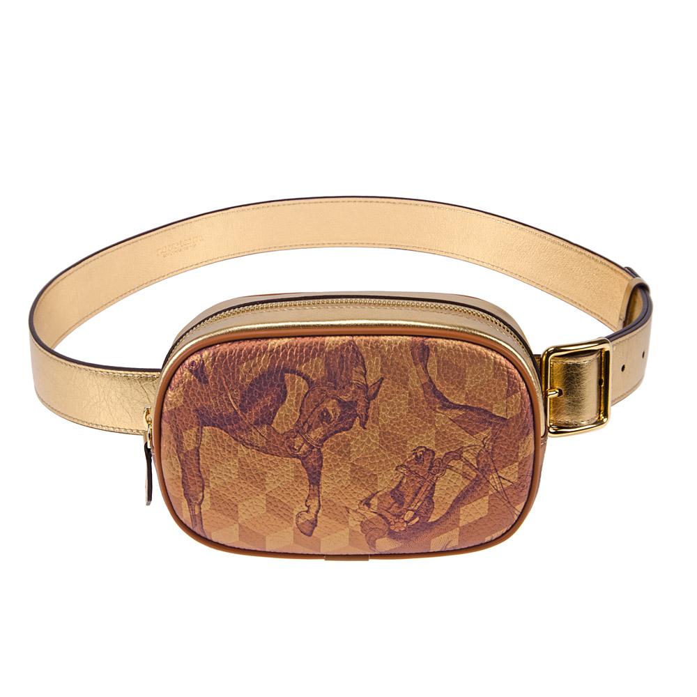 loup noir NAPOLI BAG CHEVAL Gold