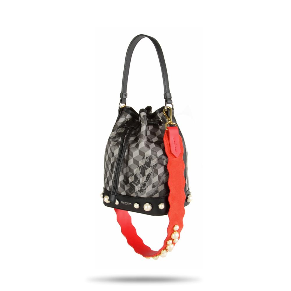 Loup Noir PEARL STRAP ( Long ) Coral