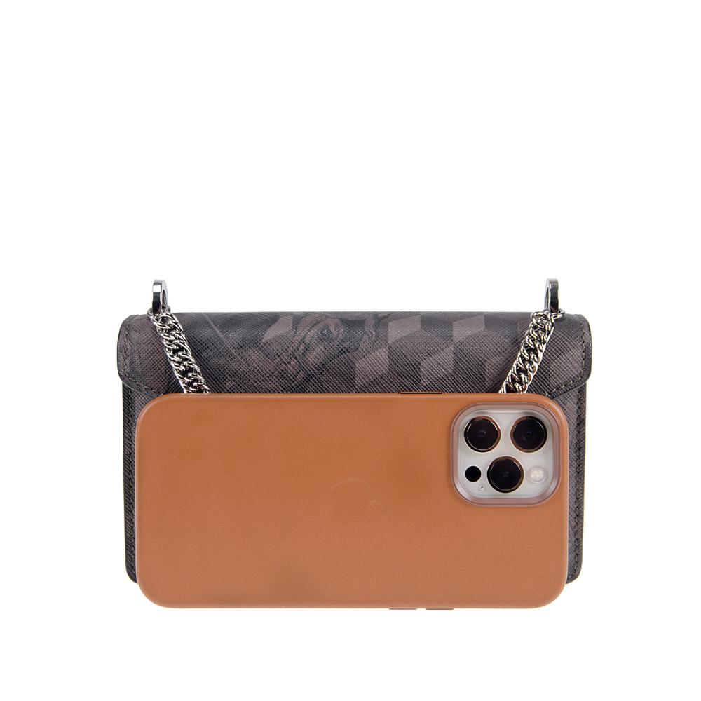 Loup Noir PHONE CLUTCH Cheval Brown/Black