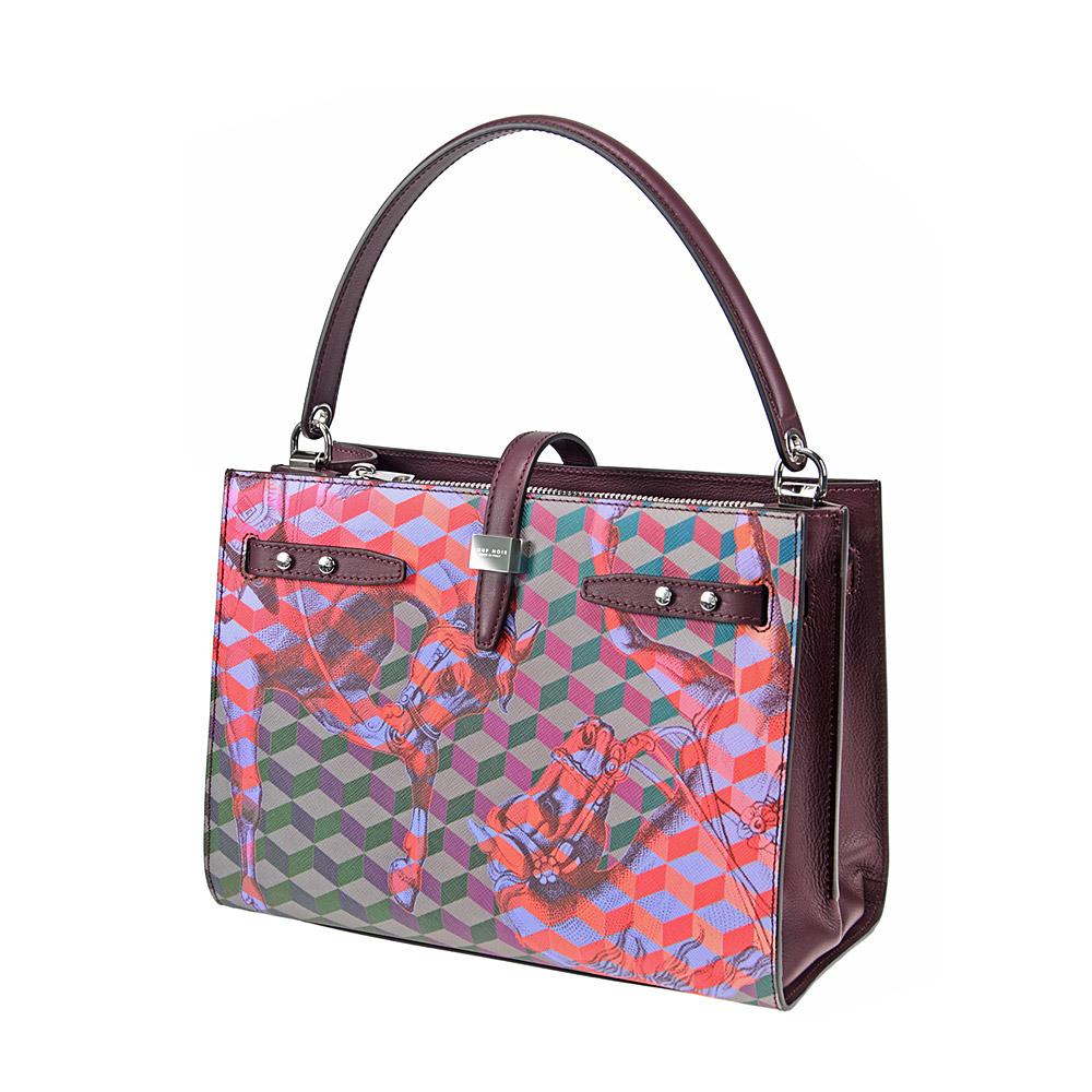 Loup Noir Roma Bag Cheval Bordeaux