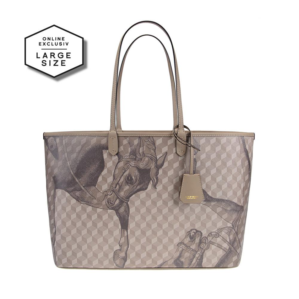 loup noir SHOPPER LARGE Cheval Almond