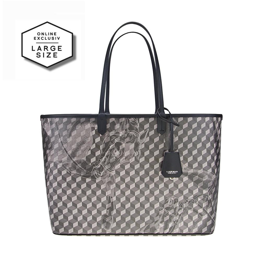 loup noir SHOPPER LARGE Cheval Black