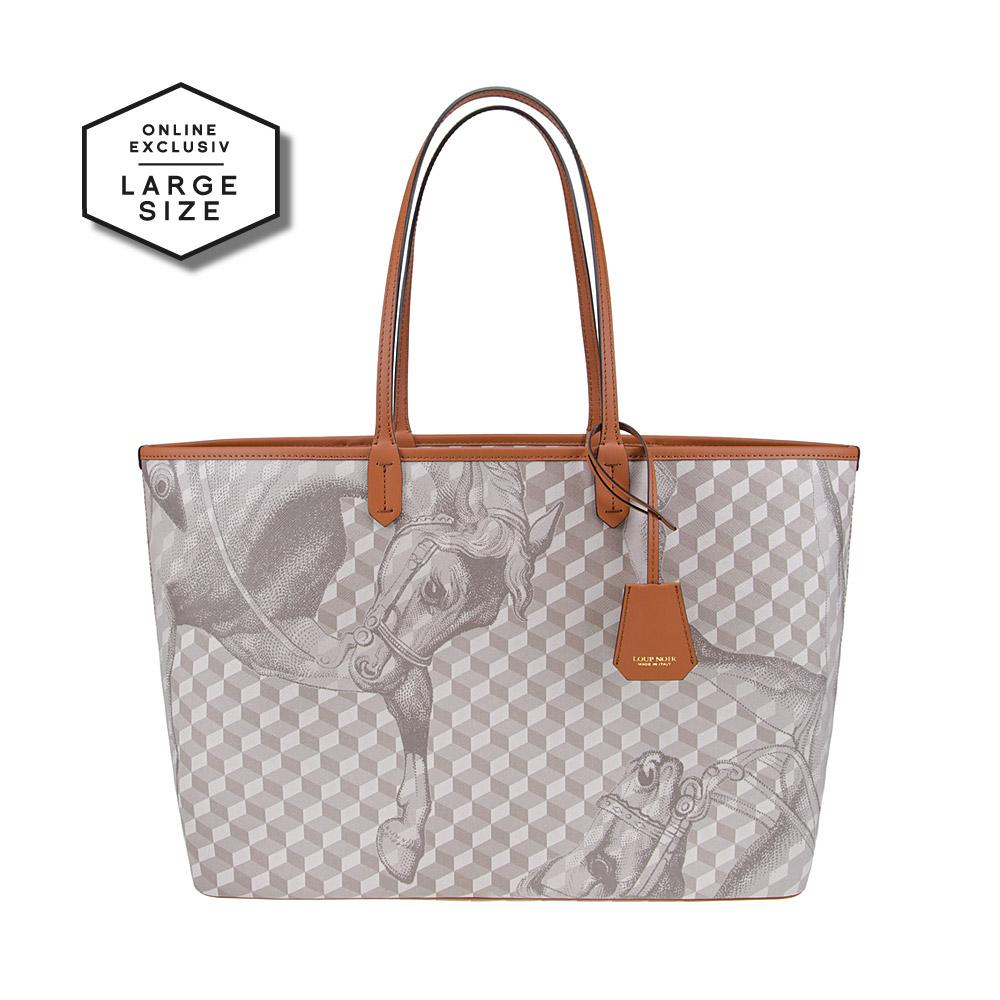 loup noir SHOPPER LARGE Cheval Sand/Toffee