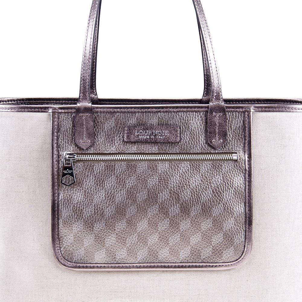 Loup Noir SHOPPER SMALL Cheval Almond Metallic