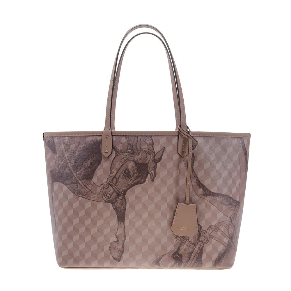loup noir SHOPPER SMALL Cheval Almond