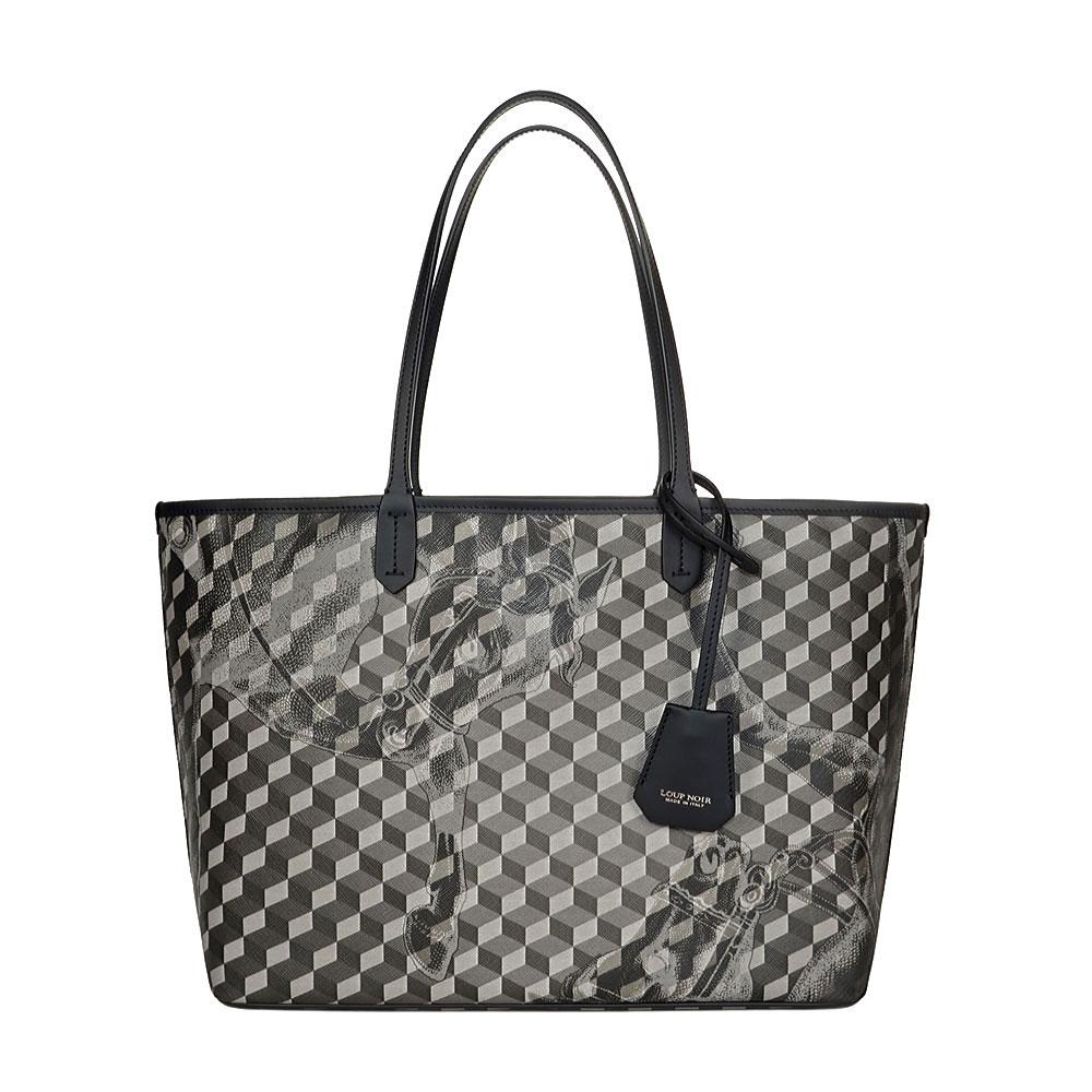 loup noir SHOPPER SMALL Cheval Black