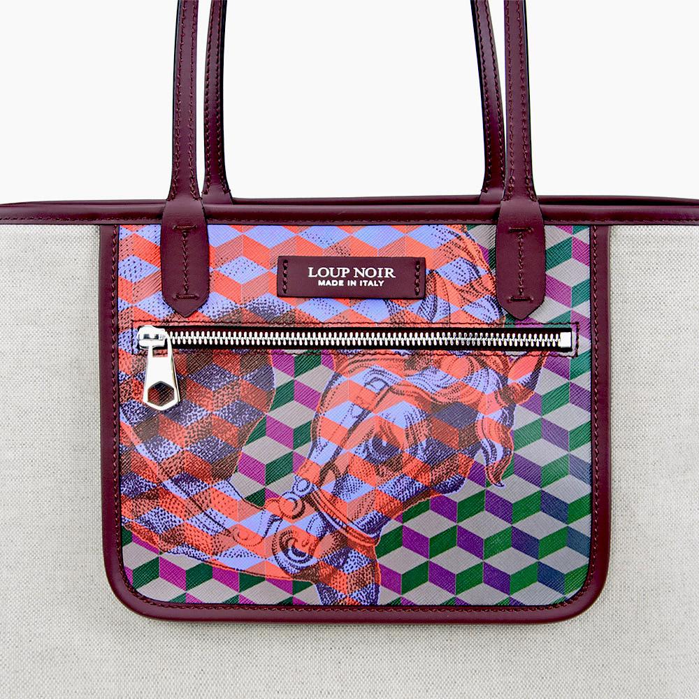 Loup Noir SHOPPER SMALL Cheval Bordeaux