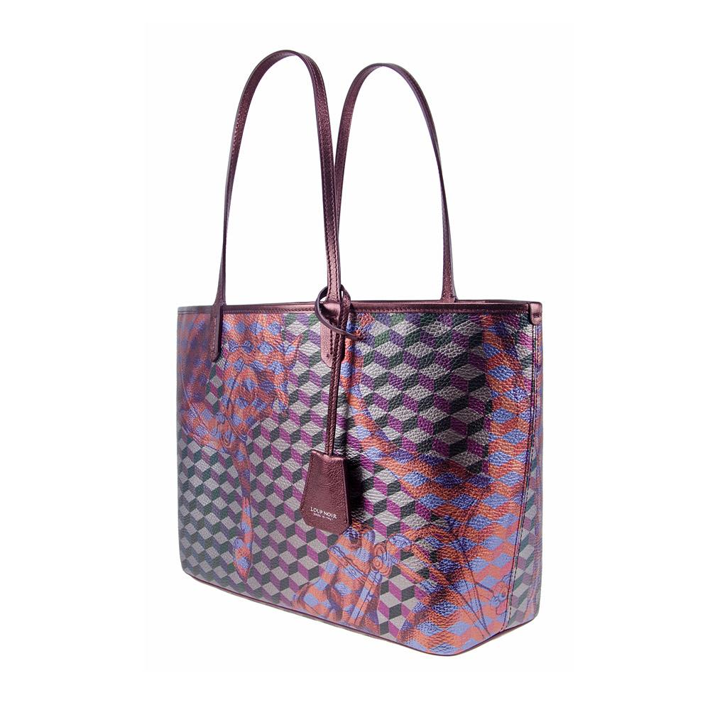 Loup Noir SHOPPER SMALL Cheval Bordeaux Metallic