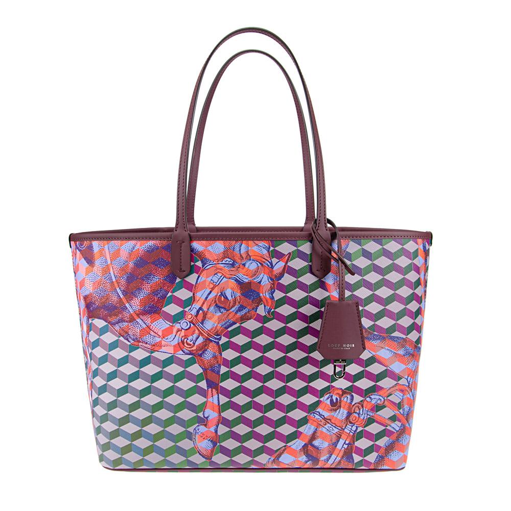 loup noir SHOPPER SMALL Cheval Bordeaux