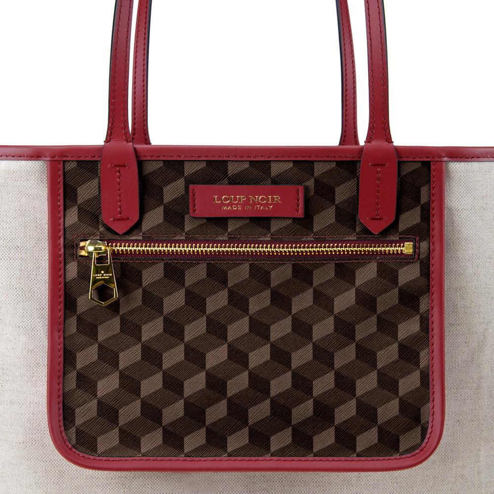 Loup Noir SHOPPER SMALL Cheval Brown/Saffron