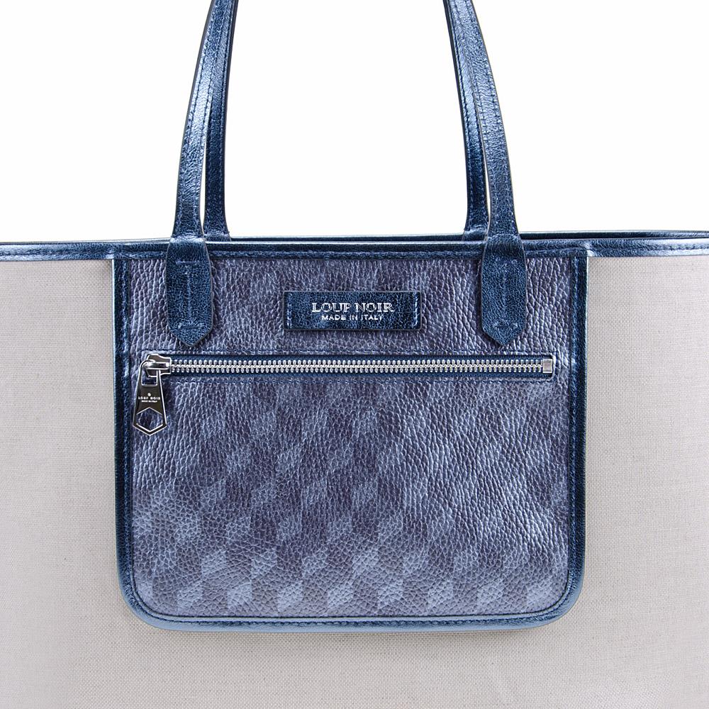 Loup Noir SHOPPER SMALL Cheval Darkblue Metallic