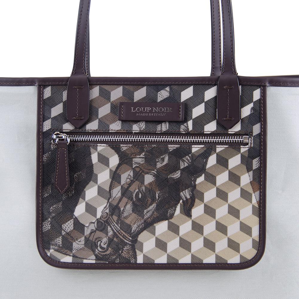 Loup Noir SHOPPER SMALL Cheval Darkbrown