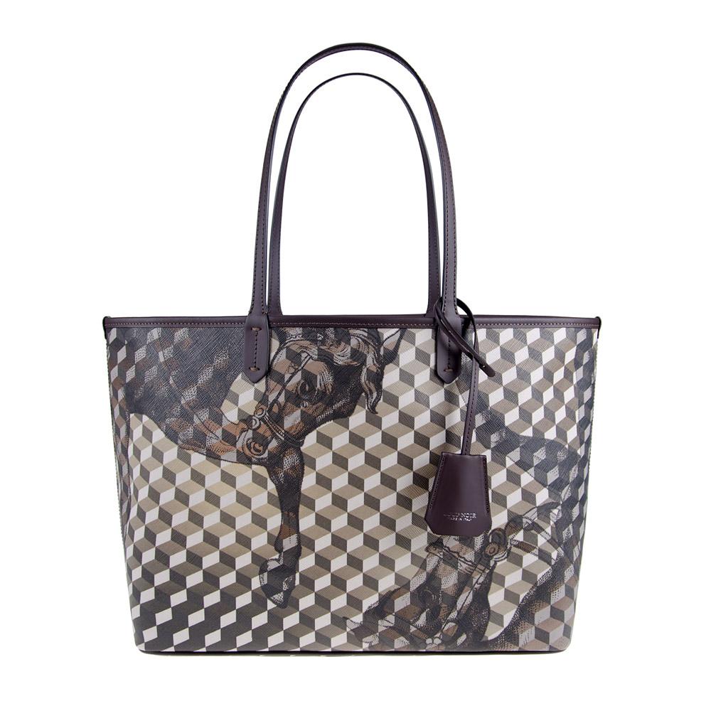 loup noir SHOPPER SMALL Cheval Darkbrown