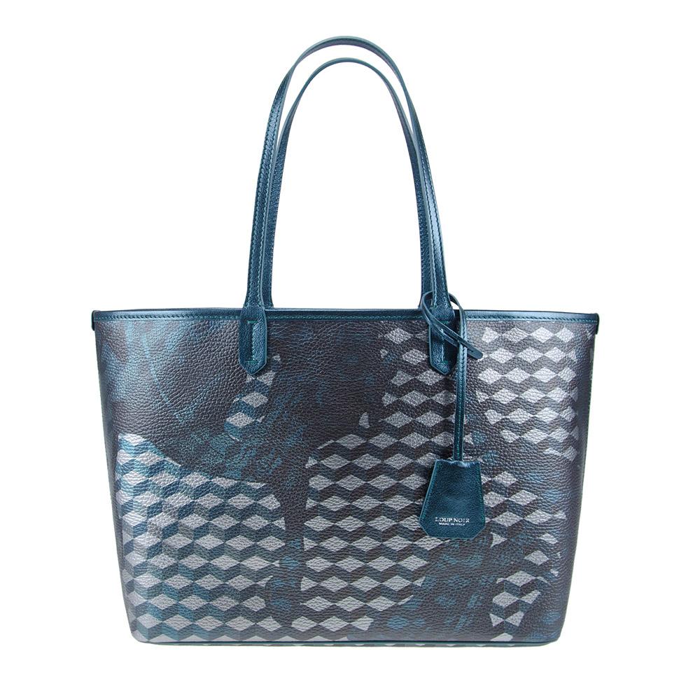 loup noir SHOPPER SMALL Cheval Petrol Metallic
