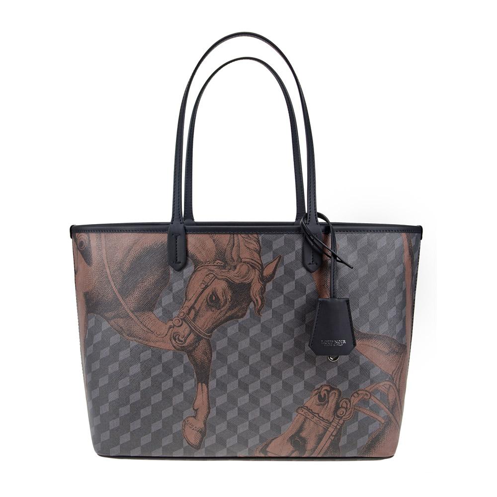 loup noir SHOPPER SMALL Cheval Pirate Black