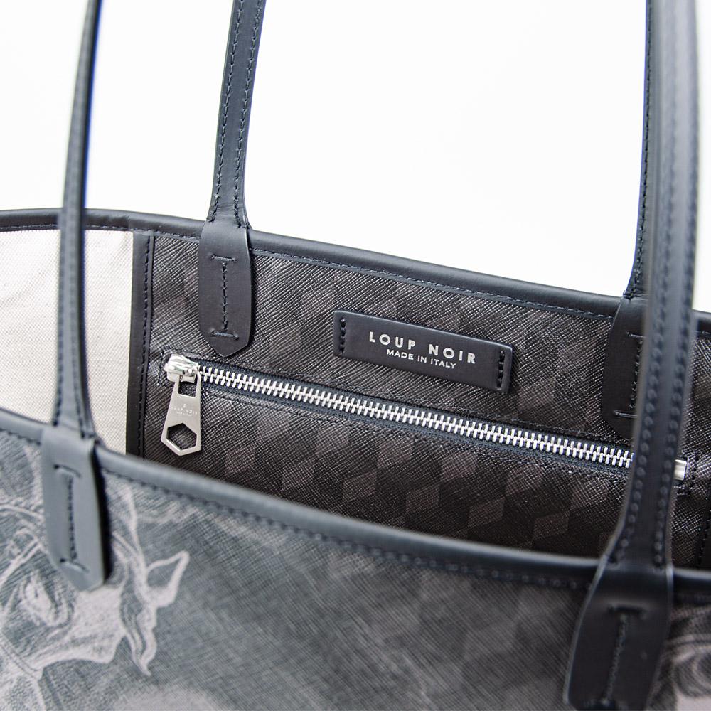 Loup Noir SHOPPER SMALL Édition Chevaux Black