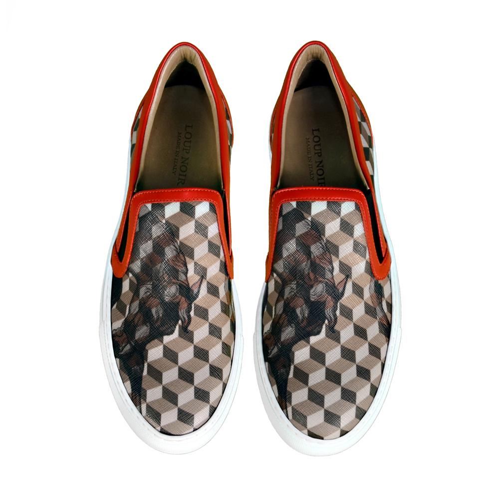 Loup Noir SLIP-ON Women Black/Brown-Orange