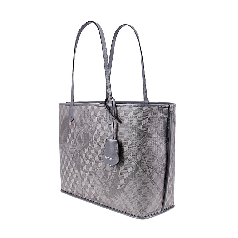 Loup Noir ST. TROPEZ SHOPPER SMALL Toile Platinum