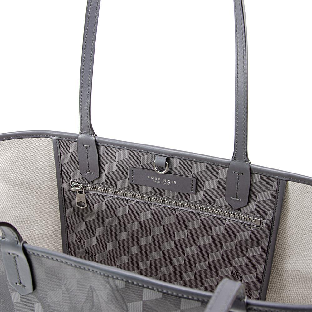 Loup Noir ST. TROPEZ SHOPPER SMALL Toile Platinum