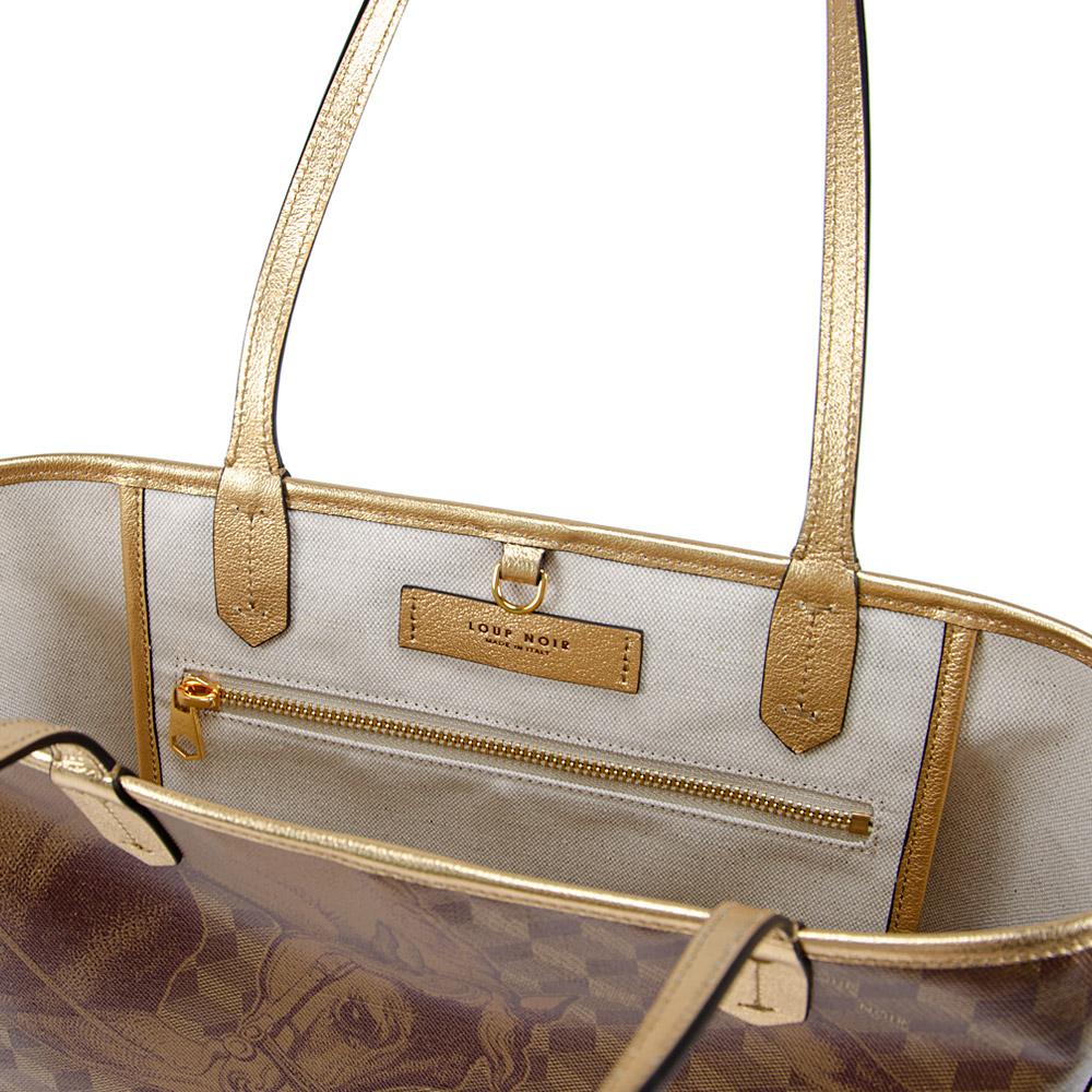 Loup Noir ST. TROPEZ XS SHOPPER Toile Gold