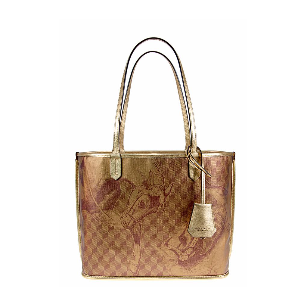 loup noir ST. TROPEZ XS SHOPPER Toile Gold