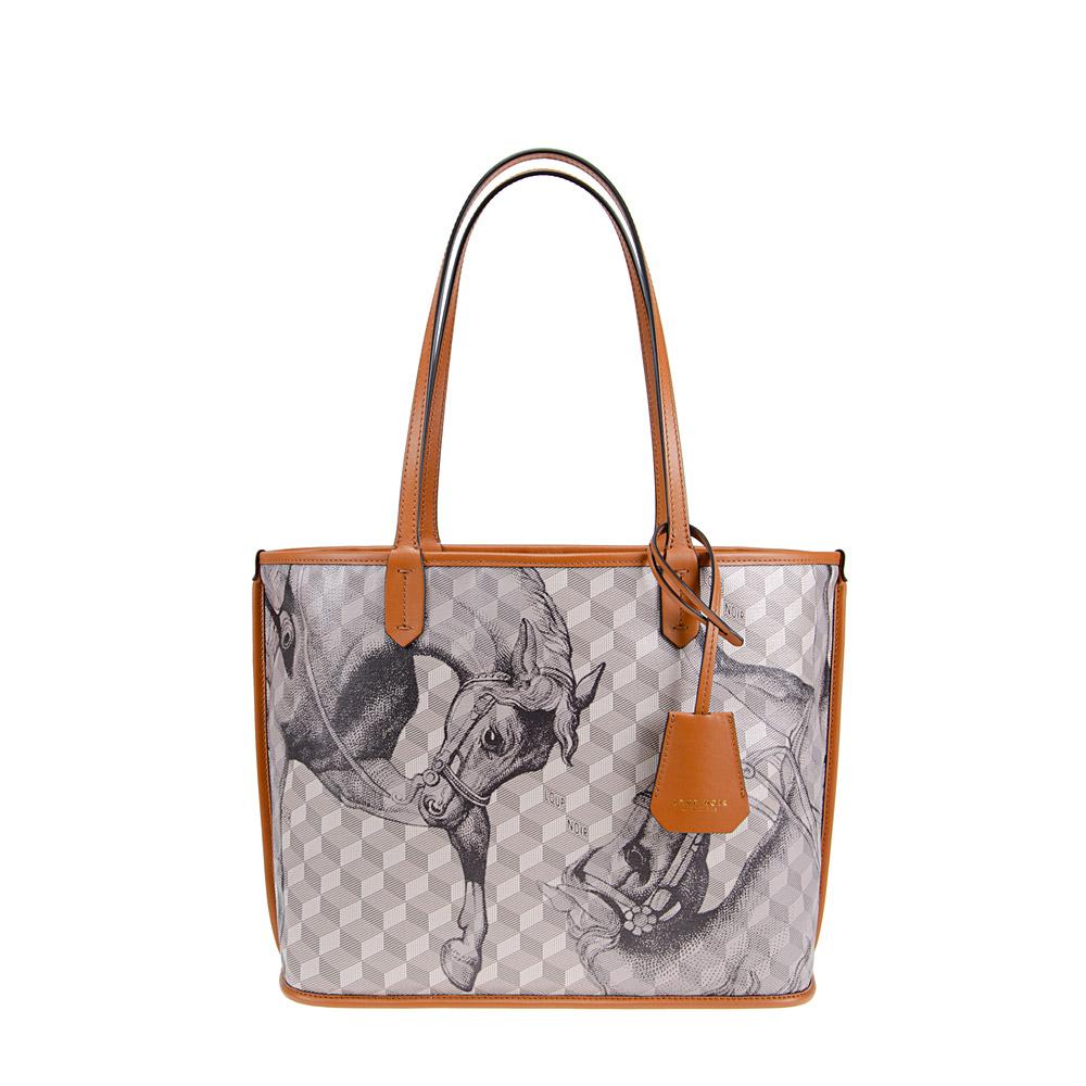 loup noir ST. TROPEZ XS SHOPPER Toile Sand/Toffee