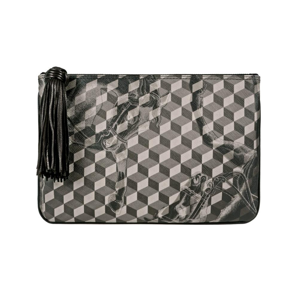 loup noir TASSEL POUCH Black