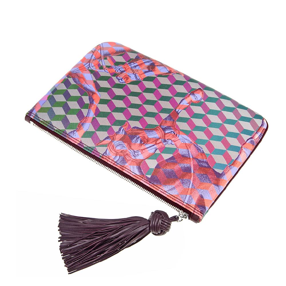 Loup Noir TASSEL POUCH Bordeaux