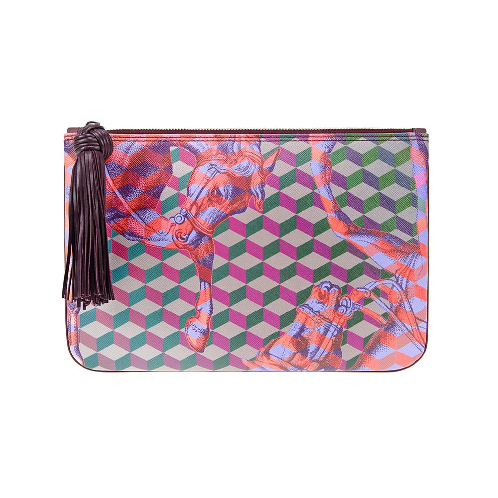 loup noir TASSEL POUCH Bordeaux