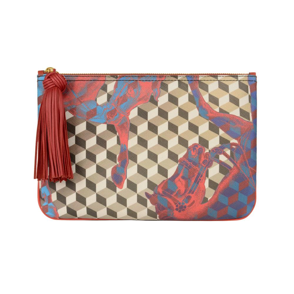 loup noir TASSEL POUCH Brown/Brandy