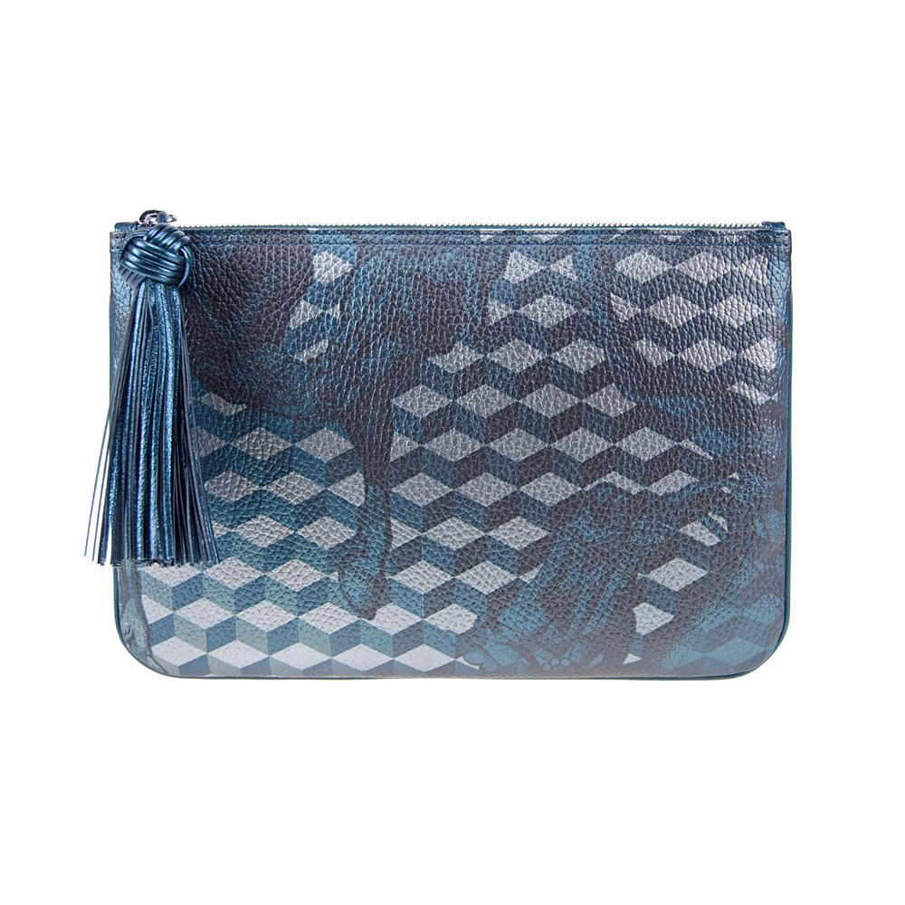 loup noir TASSEL POUCH Cheval Petrol Met