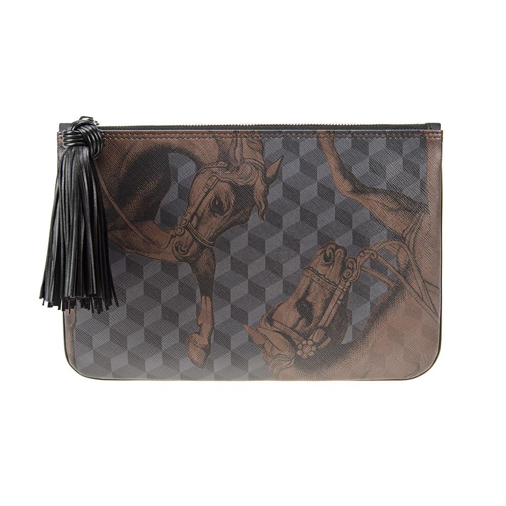 loup noir TASSEL POUCH Cheval Pirate Black