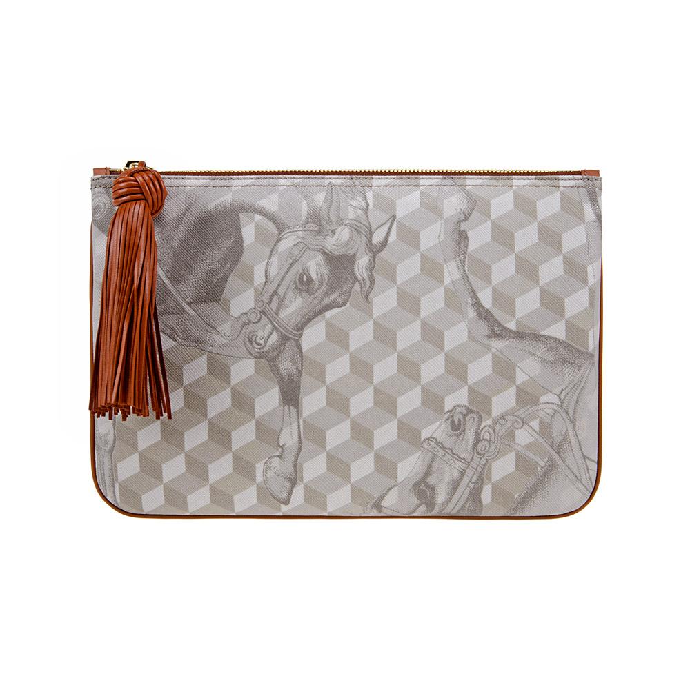 loup noir TASSEL POUCH Cheval Sand/Toffee