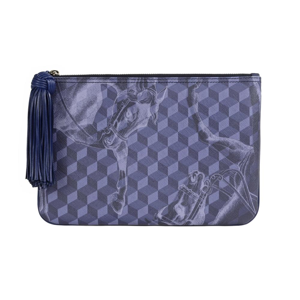 loup noir TASSEL POUCH Dark Blue