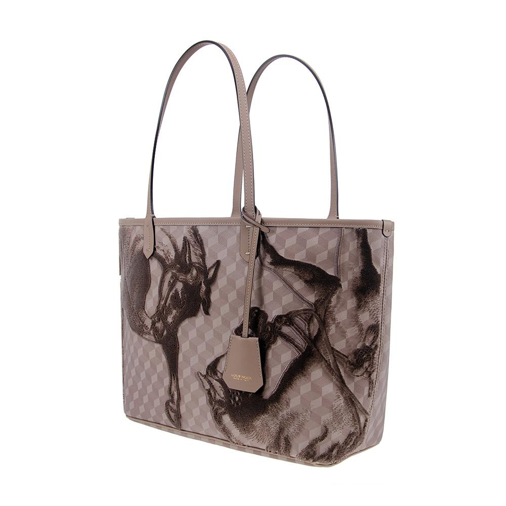 Loup Noir VELVET SHOPPER SMALL Almond/Brown
