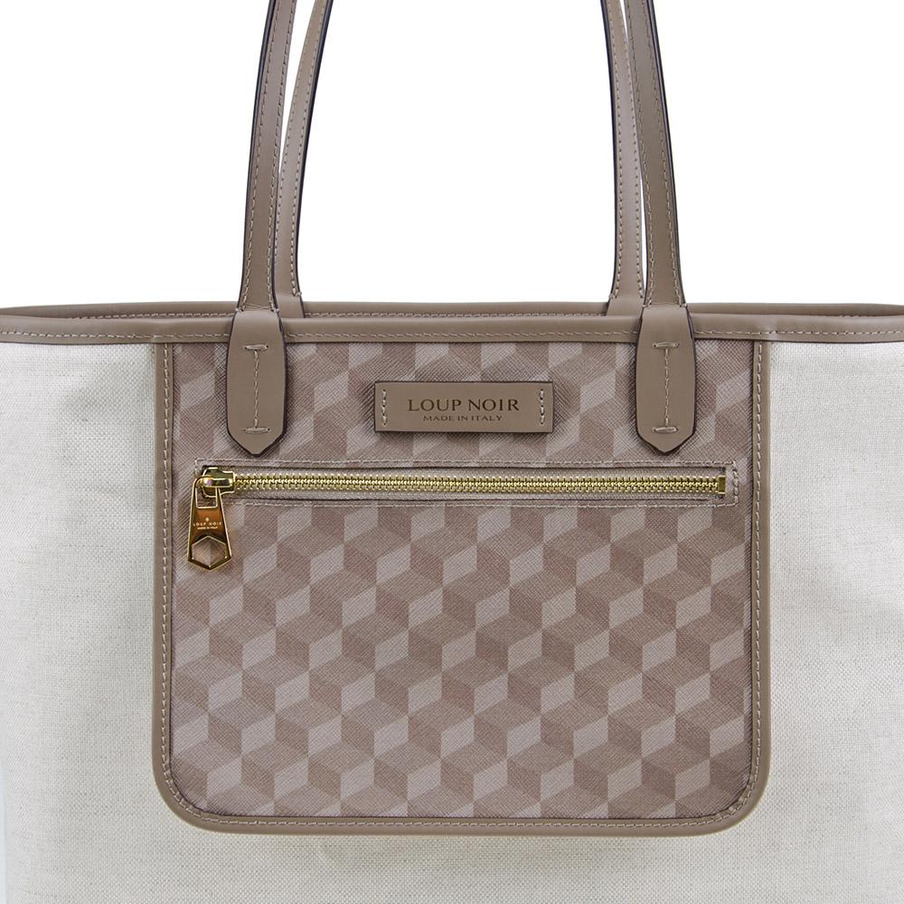 Loup Noir VELVET SHOPPER SMALL Almond/Brown