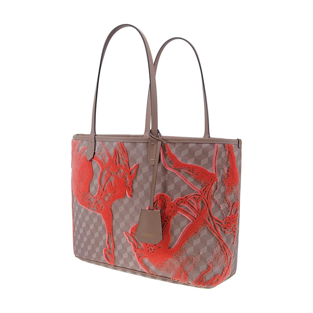 Loup Noir VELVET SHOPPER SMALL Almond/Coral