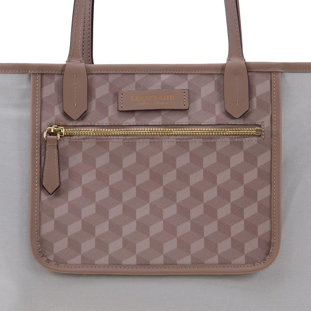 Loup Noir VELVET SHOPPER SMALL Almond/Coral