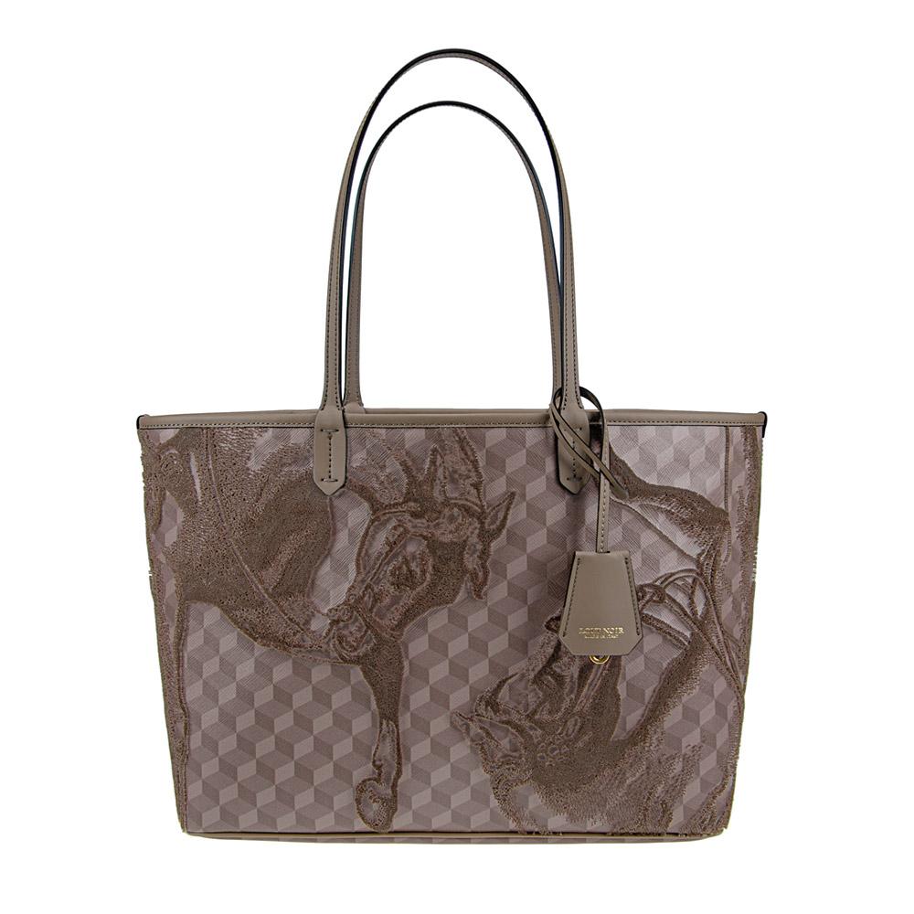 loup noir VELVET SHOPPER SMALL Almond