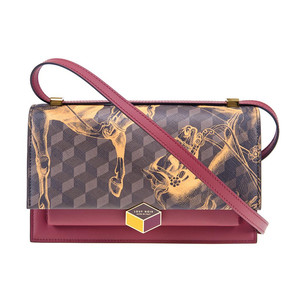 Loup Noir VENICE CLUTCH Cheval Brown/Saffron
