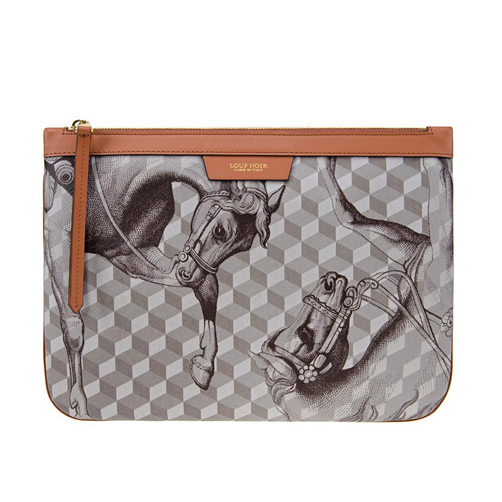 loup noir XL POUCH Cheval Sand/Toffee