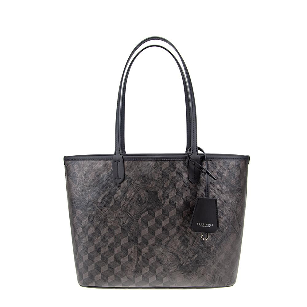 loup noir XS SHOPPER Cheval Brown/Black