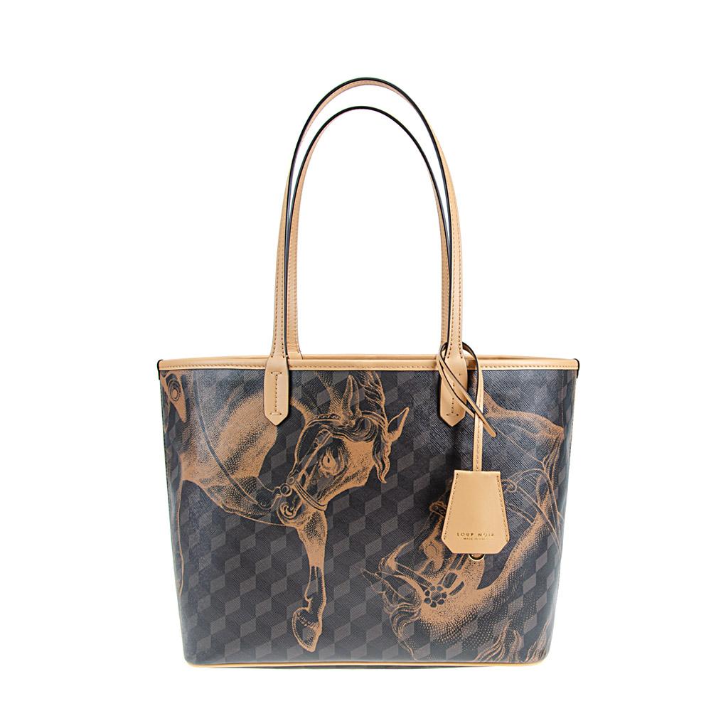 loup noir XS SHOPPER Cheval Brown/Dijon