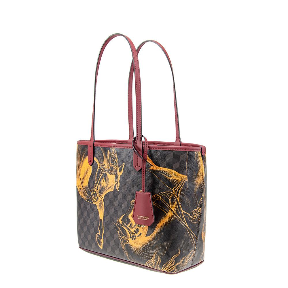 Loup Noir XS SHOPPER Cheval Brown/Saffron