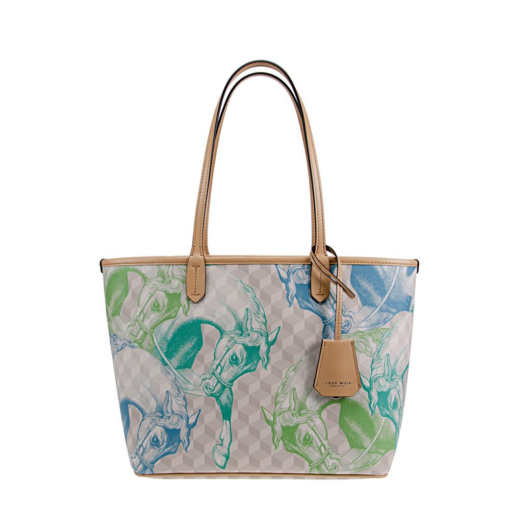 loup noir XS SHOPPER Édition Chevaux Aqua