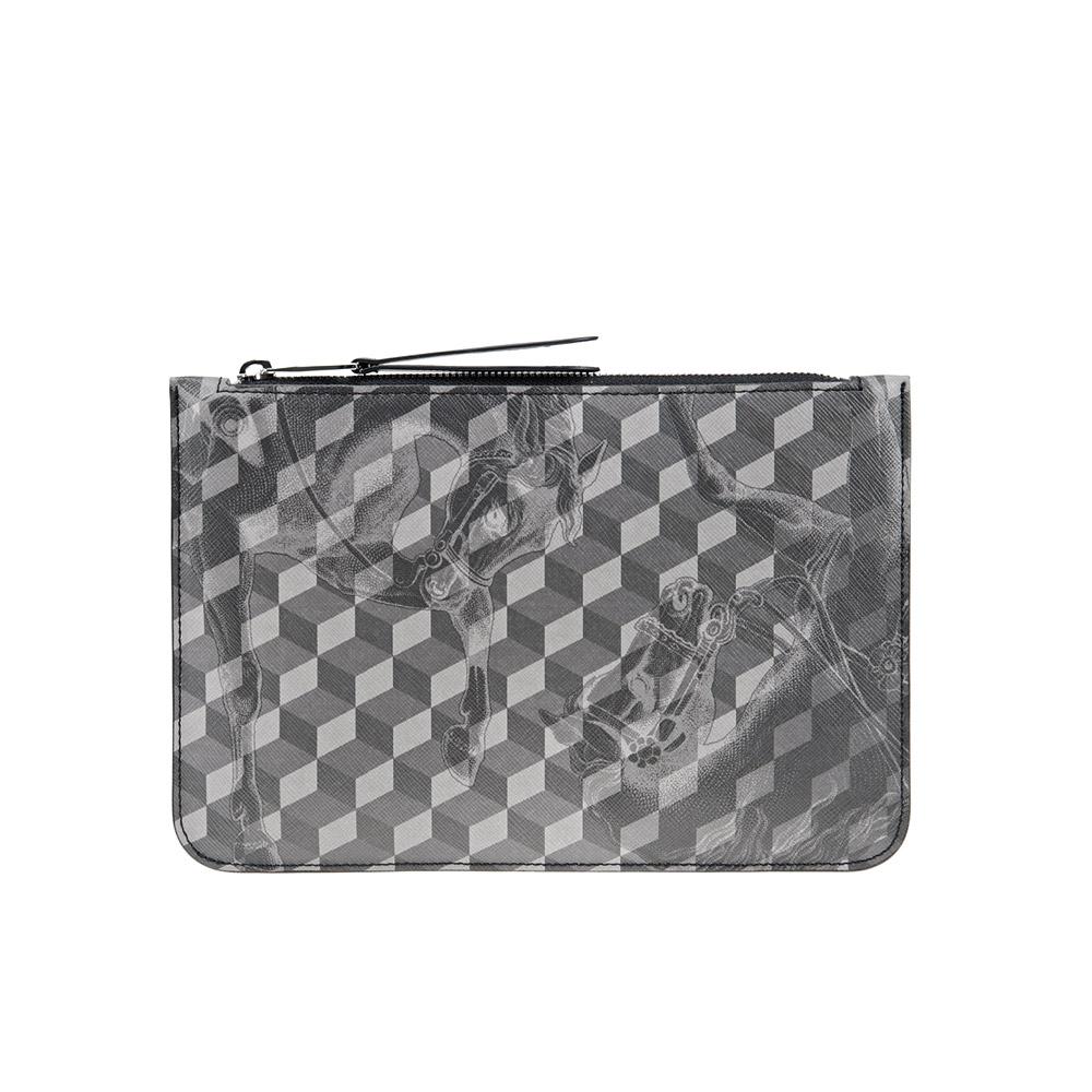 loup noir ZIP POUCH Cheval Black